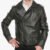 Men's Cross Zip Asymmetrical Green Leather Biker Jacket