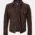 Men's Dark Brown Suede Trucker Jacket