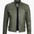 Men's Dark Olive Green Leather Motorcycle Jacket