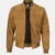 Men's Light Brown Suede Bomber Jacket