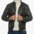 Men's Olive Green Leather Modern Moto Jacket