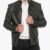 Men's Soft Padded Green Leather Biker Jacket