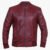 Men's Soft Shoulder Padded Maroon Leather Bomber Jacket