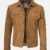 Men's Tan Brown Suede Trucker Jacket